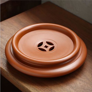 邱植俊 潮州手拉壺承 傳統工夫茶 手工朱泥小壺承蓄水茶盤 紫砂壺