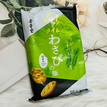 日本 金吾堂 和鹽米果/甘口醬油米果/香蒜風味鹽仙貝/山葵米果/黑胡椒仙貝/黑胡椒醬油味/芝麻香海苔風味 金吾堂米果 金吾堂仙貝 多款風味供選｜全店$199免運