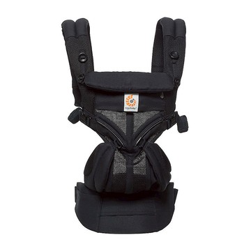 ergobaby OMNI 全階段四式360透氣款 嬰兒背帶  適用於0-48個月寶寶  承重7-45磅(3.2-20.4公斤)  黑瑪瑙  均碼