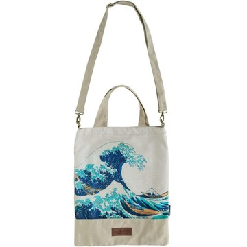 *【浮世繪】葛飾北齋 富嶽三十六景 神奈川沖浪裏托特包/KOKONOTE/HOKUSAI
