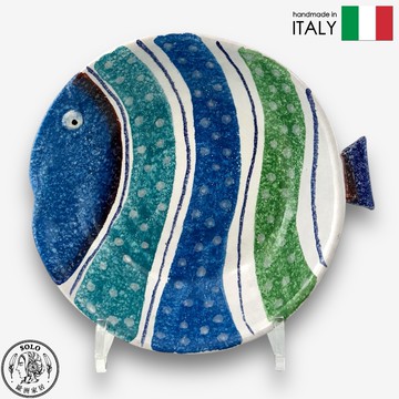 【SOLO歐洲家居】Modigliani 義大利製手工陶 21.5cm 魚型深盤 PVE維內雷漁港系列