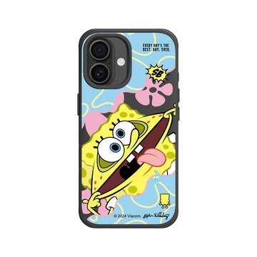 iPhone 16 SolidX 黑 - 海綿寶寶 SpongeBob - 搞笑海綿