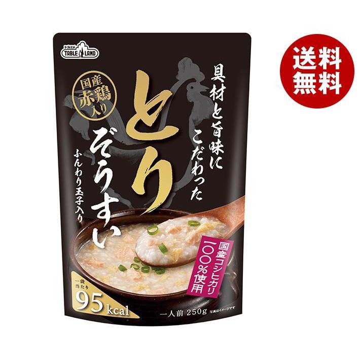 丸善食品工業 テーブルランド 具材と旨味にこだわったとりぞうすい 250gパウチ×24(12×2)袋入×(2ケース)｜ 送料無料