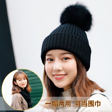 Dreams In Avila帽子女冬天保暖羊毛針織帽韓版潮時尚加厚毛線帽