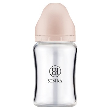 Simba 小獅王辛巴 蘊蜜質金玻璃寬口防脹氣奶瓶 新生專用  栗粉  180ml  1個