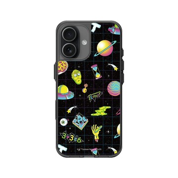 iPhone 17 Clear (相機按鈕) 酷墨灰 - 瑞克和莫蒂 Rick and Morty - 太空圖鑑