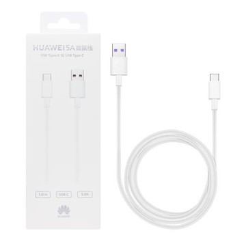 HUAWEI華為 原廠AP71 5A USB-A to Type-C 快充充電線 1M - 白 (盒裝)