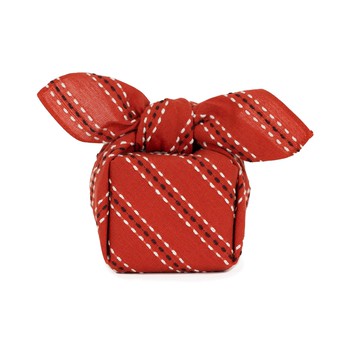 宮井  日本製赤紅刺子風呂敷方巾