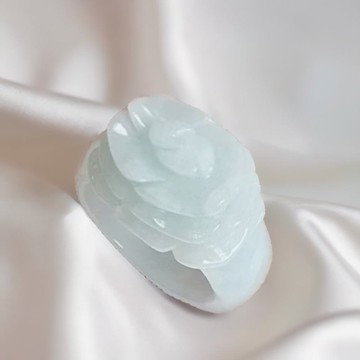 翡翠牡丹花玉戒 | 國際11圍 | 天然緬甸A貨翡翠 | 送禮