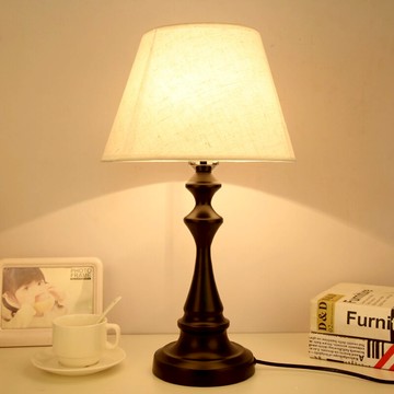 美式復古臺燈臥室床頭燈歐式田園家用客廳書房燈調光遙控酒店燈具