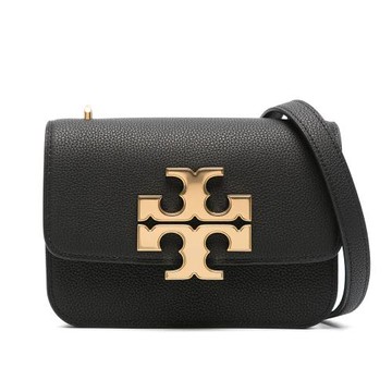 【TORY BURCH】雙T-LOGO小金磚包-黑色