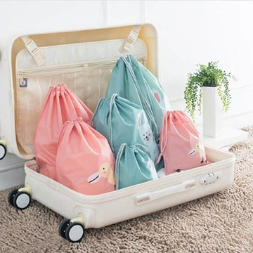 E.City_(2組)可愛動物圖案輕旅行束口收納袋3件組