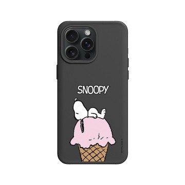 iPhone 15 Pro Max SolidX 黑 - 史努比 Snoopy - 冰淇淋甜筒