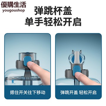 優購生活 噸噸桶Tritan大容量水杯男運動健身墩墩水壺耐高溫頓頓桶大肚杯子運動水壺 水瓶 大容量水壺 大水壺 防摔水壺