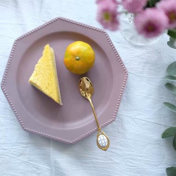 雜置社多邊形陶瓷甜品碟早餐盤8角亞光意面盤