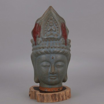 宋 鈞窯藍釉點彩佛像 仿古老貨舊貨裝飾古玩收藏手工瓷器家居擺件