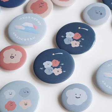 喜怒哀樂 胸章 44mm 徽章