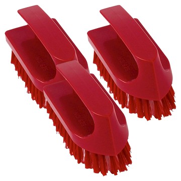 巧巧 熨斗型洗衣刷  熨斗型 紅色  3支