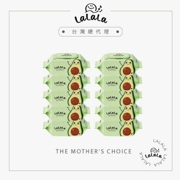 LALALA酪梨濕紙巾100抽－10入