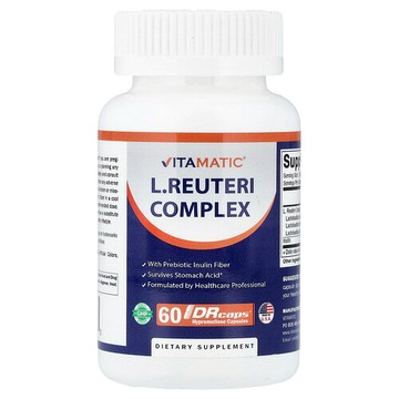 Vitamatic, 羅伊氏乳桿菌複合物，60 粒 DRcaps® 羥丙基甲基纖維素膠囊