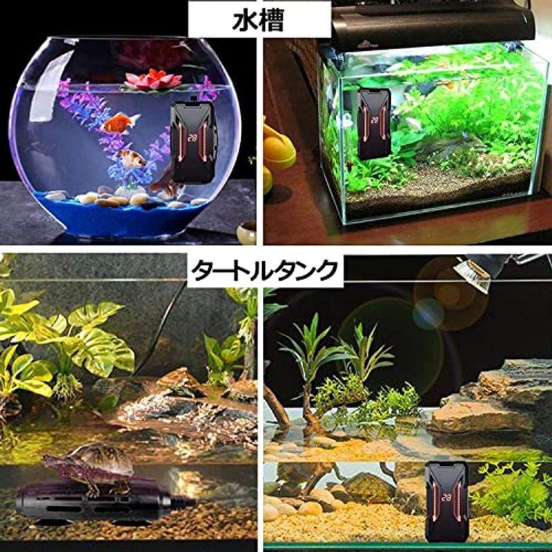 TOPINCN 卓上 アクアリウム LED クラゲ イルミネーション搭載 ミニ水槽