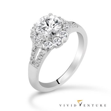 亞帝芬奇極光綻放GIA1克拉鑽戒