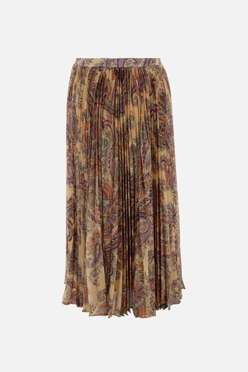 ETRO floral Paisley crepe de chine skirt Woman
