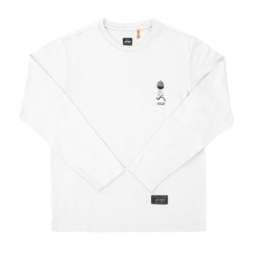 5th STREET｜山形｜男裝｜山嶺分層印花長袖T恤｜米白色