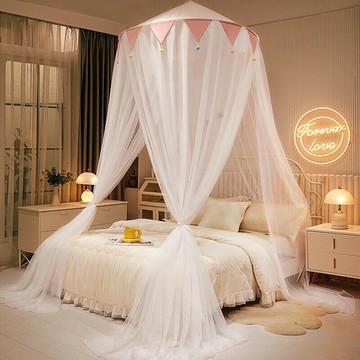 圓頂蚊帳 公主蚊帳 蚊帳雙人 蚊帳雙人加大 單人蚊帳 弔頂蚊帳圓頂 傢用臥室 落地 高級紋賬公主瑞加密宮廷 ILTS
