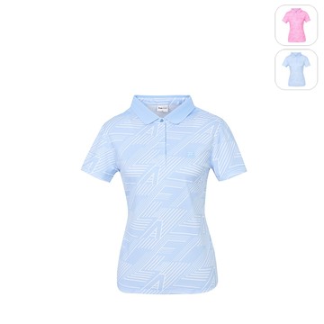 【FILA】女性 GOLF 短袖POLO衫-藍色 5POZ-6016-BU