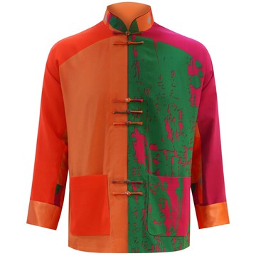 【花雨】香港藝術館IP聯乘經典真絲唐裝功夫衫|國潮港風新中式