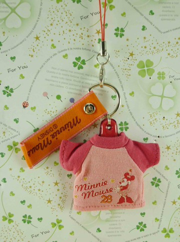 【震撼精品百貨】Micky Mouse 米奇/米妮  擦拭吊飾-粉衣服 震撼日式精品百貨