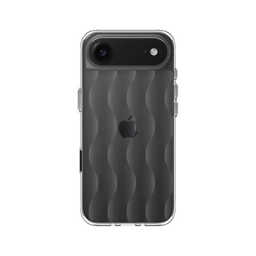 iPhone Air Clear Case（相機按鈕） 透明 - Textured Glass: Luminous Sculpture 玻璃紋理系列：光映雕塑 - 流沙紋理玻璃