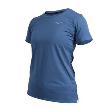 MIZUNO 女短袖T恤-台灣製 吸濕排汗 運動 上衣 休閒 抗UV