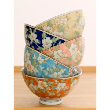 日本碗原裝進口一人一色家庭分用碗日式餐具陶瓷釉下彩米飯碗禮盒