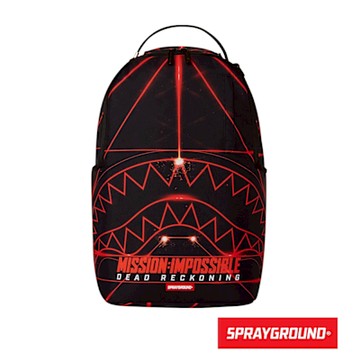 SPRAYGROUND-MISSION IMPOSSIBLE雷射鯊魚大容量後背包-黑色