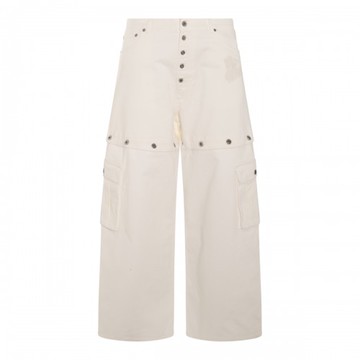 Off-white - White Cotton Blend Jeans 32