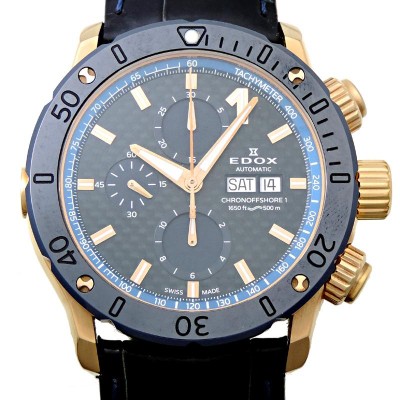 【EDOX】エドックス クロノオフショア1 デイデイト クロノグラフ 01122-37RBU3-BUIR3-L 自動巻き メンズ【ev20】