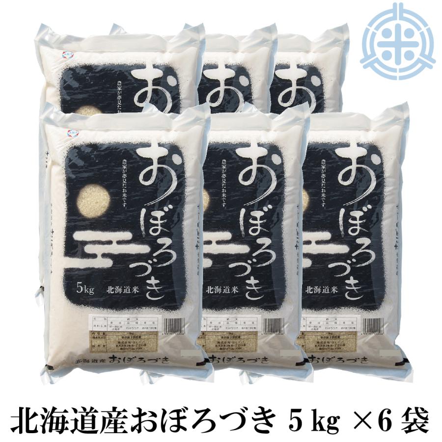 北海道産 おぼろづき 30kg (5kg×6袋)　送料無料 令和5年産 白米 米 30kg お米 30kg 米30kg 送料無　真空パック対応