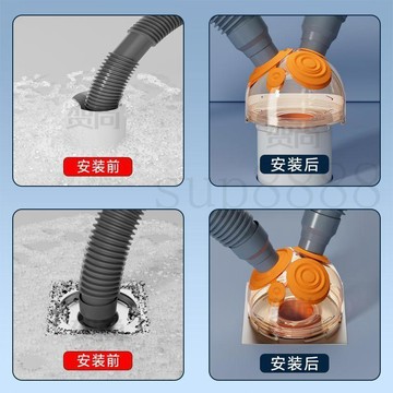 臺灣出貨陽臺洗衣機下水五通密封塞多功能接頭防臭排水廚房衛生間地漏接頭