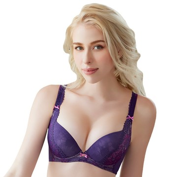 SWEAR 思薇爾 撩波 芙花春漾系列 B-E罩 軟鋼圈 蕾絲 集中包覆 女內衣 (芙花紫)