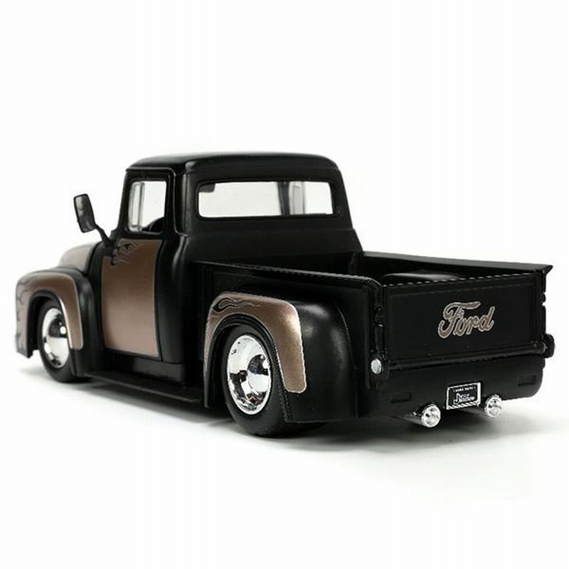 ミニカー 1/24 アメ車 ピックアップトラック フォード ダイキャストカー jadatoys JUST TRUCKS w/RACK u0026 WHEELS  1956 FORD F-100 PICKUP 車 旧車 アメトイ | LINEショッピング