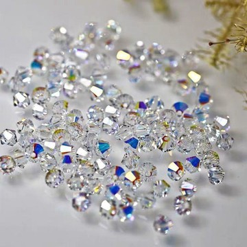 ⚡臺灣出貨⚡爆閃品質水晶玻璃通孔菱形珠2-8mm手工飾品DIY 散珠手作配珠 DIY 手工散珠 手鏈串珠 飾品配件 散珠
