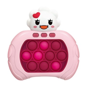 風車 極速反應按按樂 四種模式999道關卡 訓練孩子專注力記憶力  粉色  1個  心心水餃 粉色