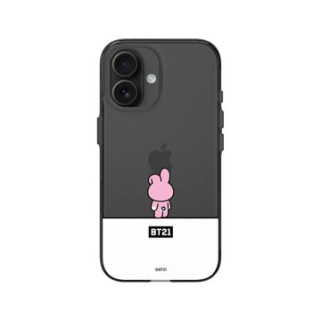 iPhone 16 Clear (相機按鈕) 酷墨灰 - BT21 - 猜猜是誰？COOKY