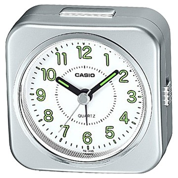 CASIO 卡西歐 方形鬧鐘 TQ-143S-8D  銀色