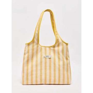 夏季休閑都市豎條紋大容量背心軟包2025新款小眾設計通勤托特女包