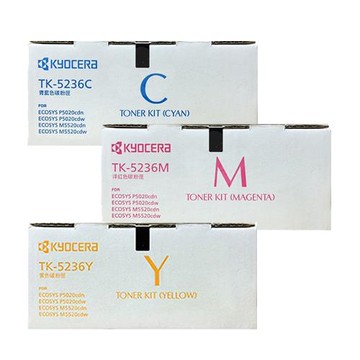 KYOCERA 京瓷TK-5236 彩色 原廠盒裝碳粉匣 TK5236 適用 M5520cdn M5520cdw P5020cdn P5020cdw