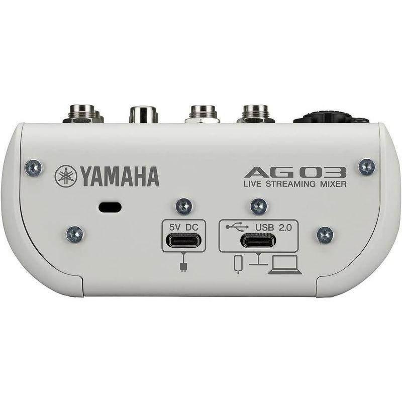 YAMAHA   AG03MK2 YCM01 WHITE PCユーザー向け 配信 DTMセット -純正コンデンサーマイク、白アームスタンド、