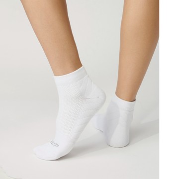 【Footer除臭襪】輕壓力氣墊機能襪-男款(T95-白)